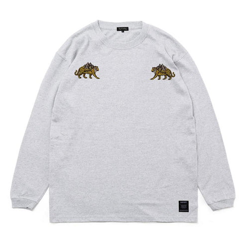 430 fourthirty / "MOUNT TIGER" EMB L/S TEE / フォーサーティ マウンテンタイガー 刺繍 ロングスリーブ ティー